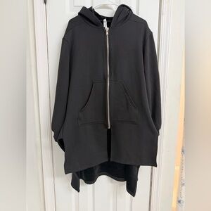 SALT Black Zip-Up Hi Low Hoodie Size Small